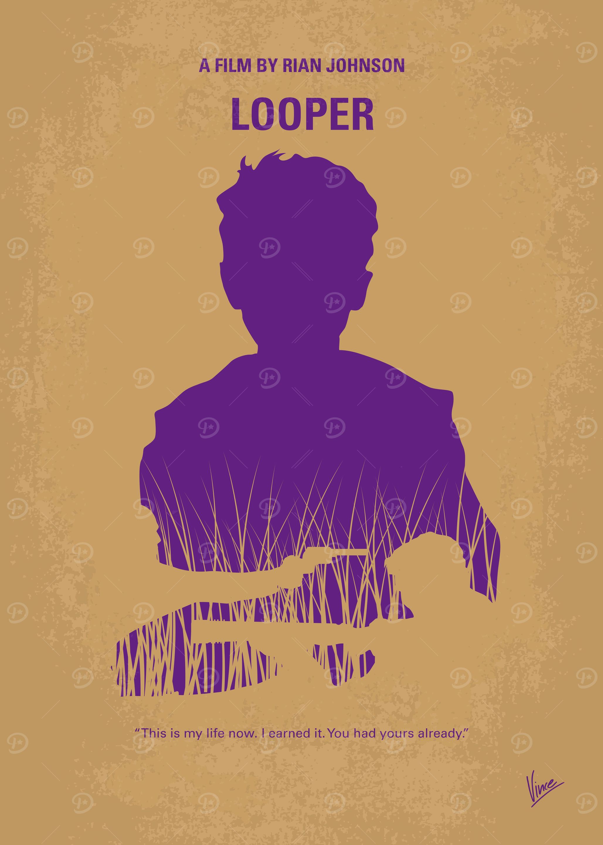 No636 My Looper minimal movie poster In 2074, when the ...