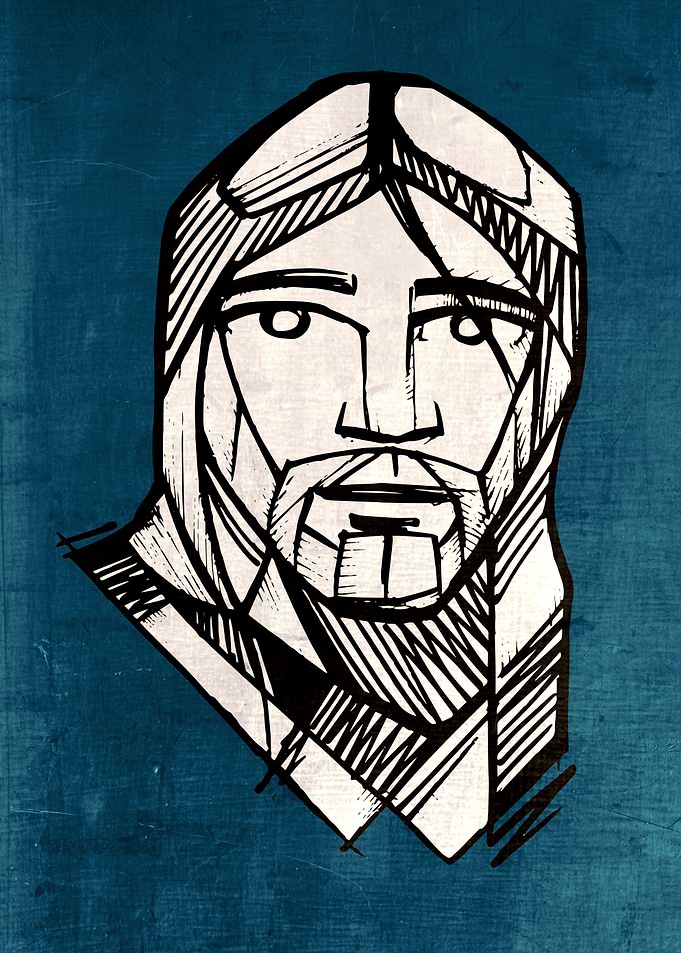 Hand drawn illustration or drawing of Jesus Christ Face ...