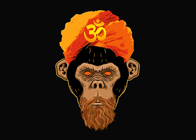 Monkey under the influence of drugs