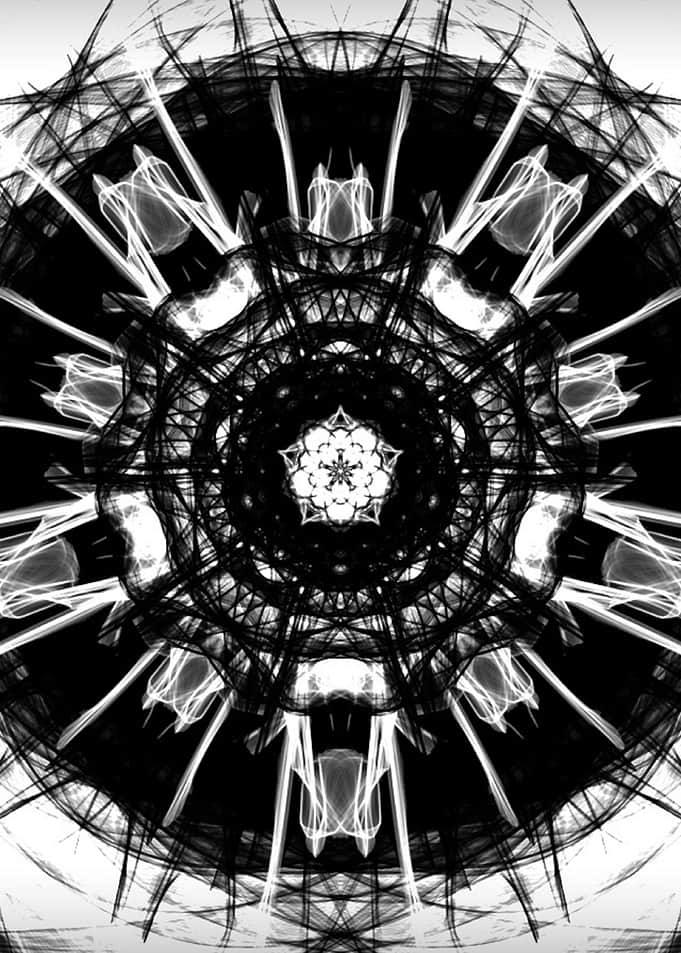 Black and White symmetrical.