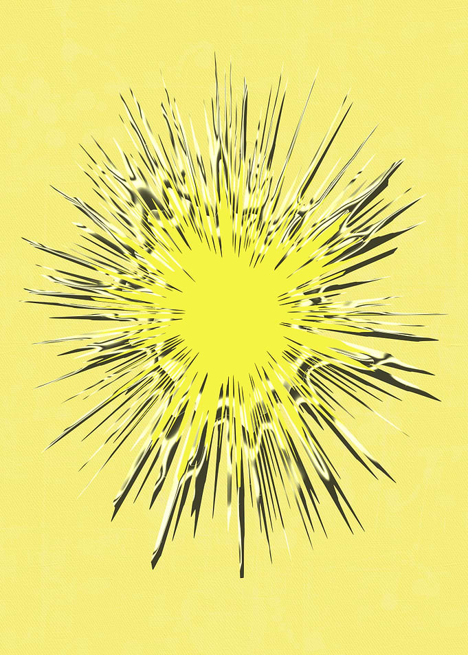'Bursting' Bursting through life in vibrant sun colour, ...