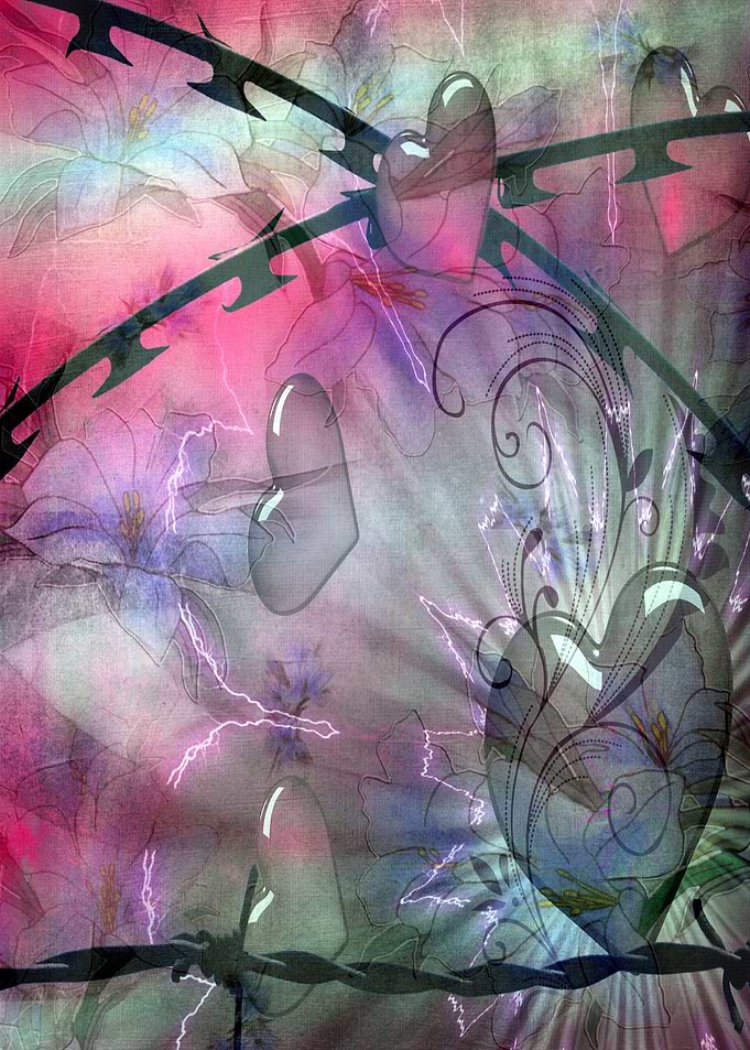 Floral Grunge Abstract