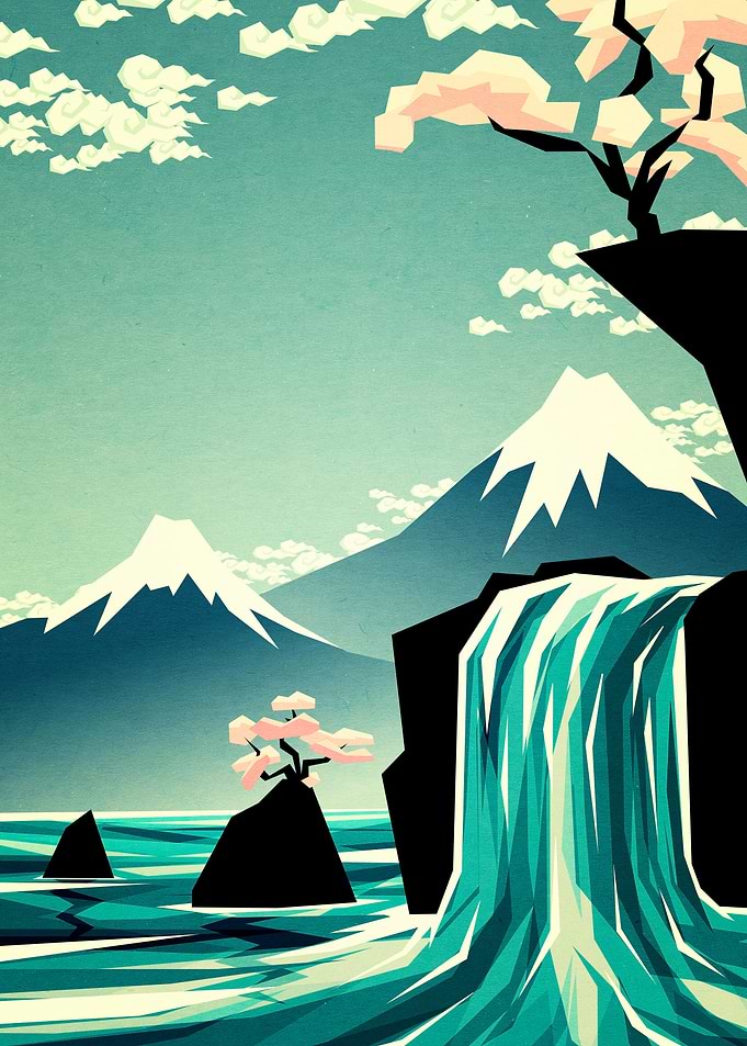 Waterfall blossom dream
