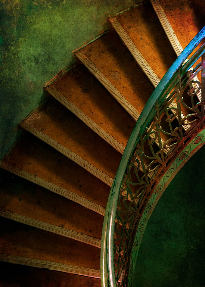 Old brown stairs