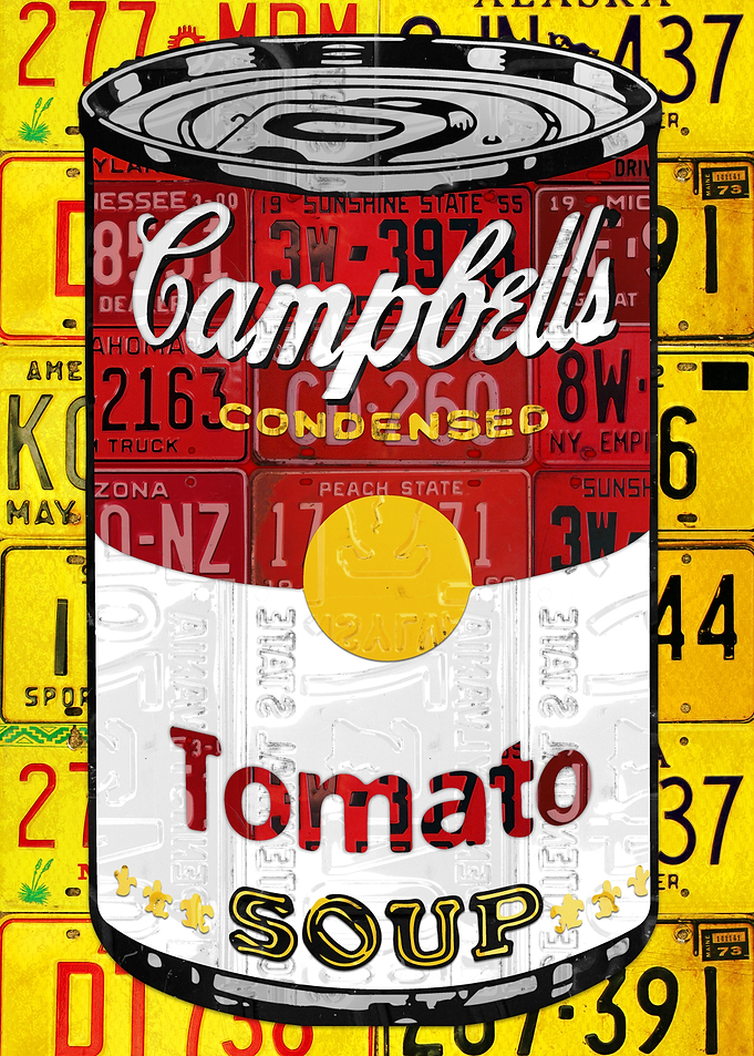 Campbells Soup Can Recycled Vintage License Plate Pop A ...
