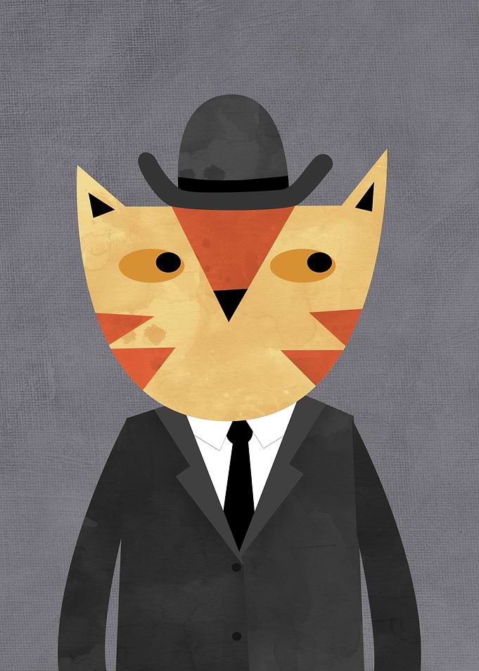 A Ginger Cat in a Bowler H