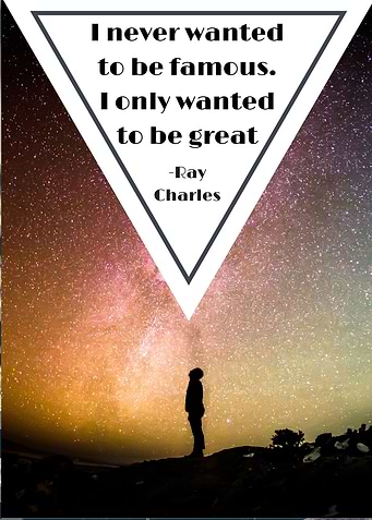 Digital Typography Poster, Quote by Ray Charles