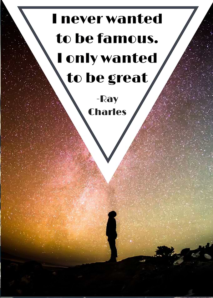 Digital Typography Poster, Quote by Ray Charles