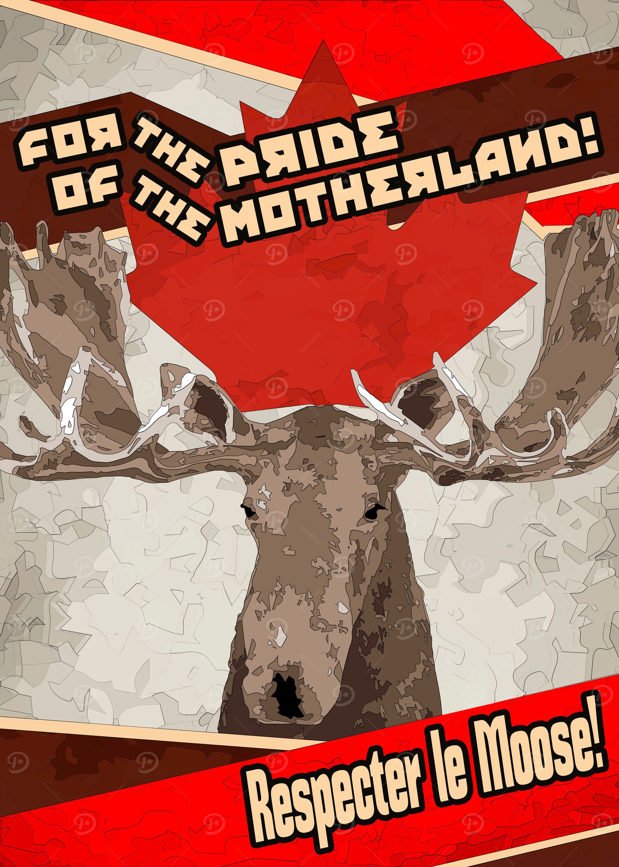 The text in the bottom reads 'Respect the Moose' in Fre ...