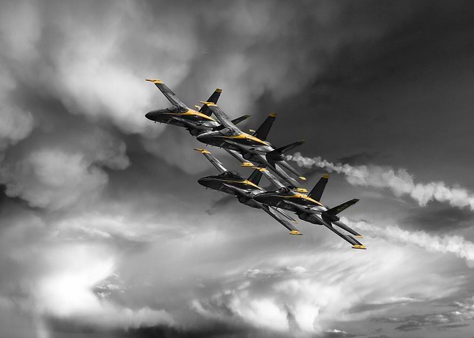 The US Navy Blue Angels Display team