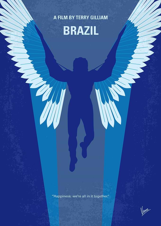 No643 My Brazil minimal movie poster A bureaucrat in a ...