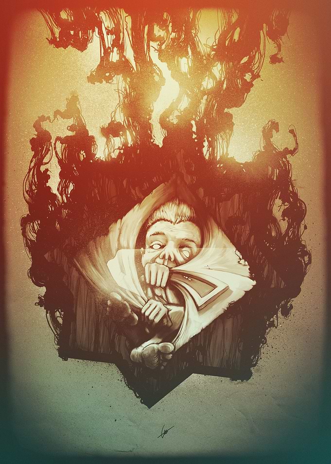 Old digital painting remas