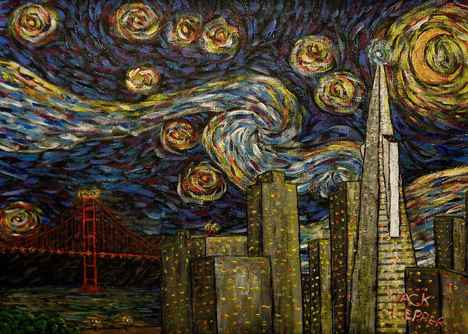 Acrylic painting dedicated to the great Vincent Van Gog ...
