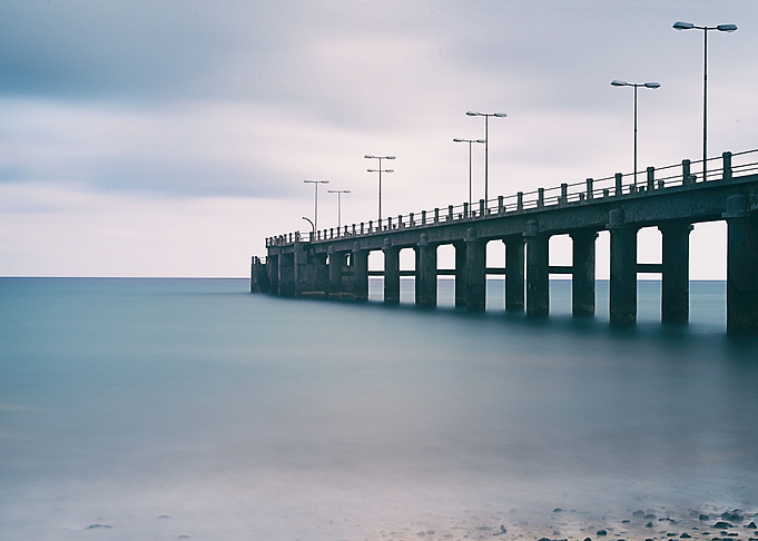 Long time exposure of the sea.