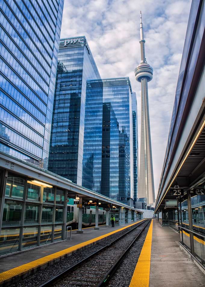 The CN Tower, shot from an empty Union Station. By Ken ...