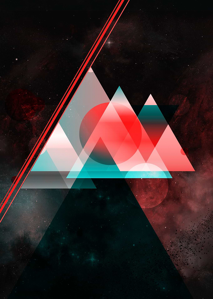 A geometric abstraction in space and time.