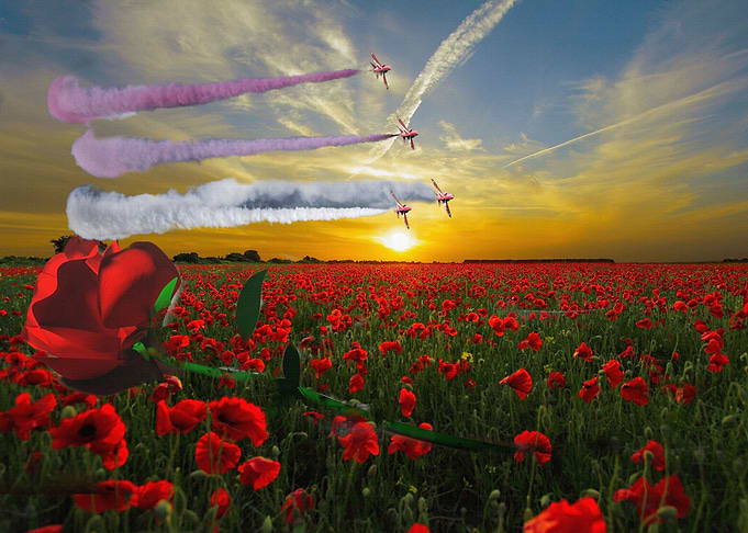stunningly beautiful image of the red arrow flying crew ...