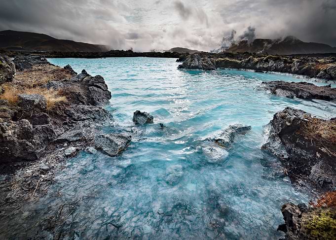 The Blue Lagoon geothermal spa is one of the most visit ...