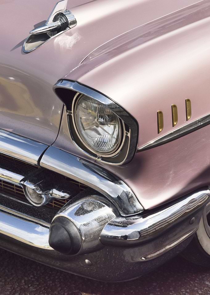 Front close up angle of a classic Chevrolet Bel Air