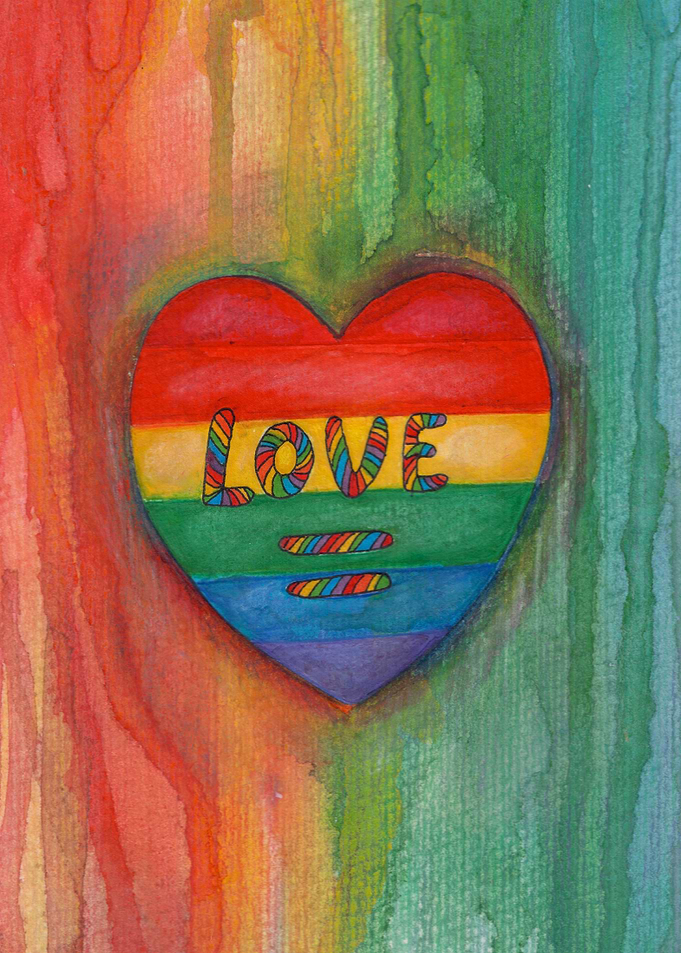 Love Is Equal in watercolor, ink, markers, color pencil ...