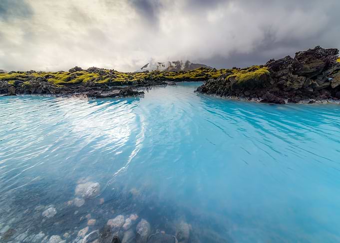 The Blue Lagoon geothermal spa is one of the most visit ...