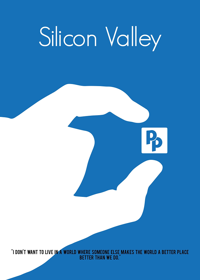 A minimalist poster for the TV show 'Silicon Valley'.
