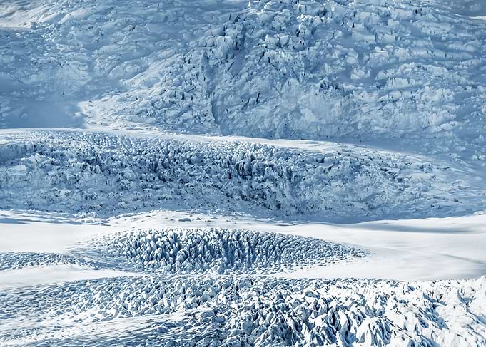 Glaciers are made up of fallen snow that, over many yea ...