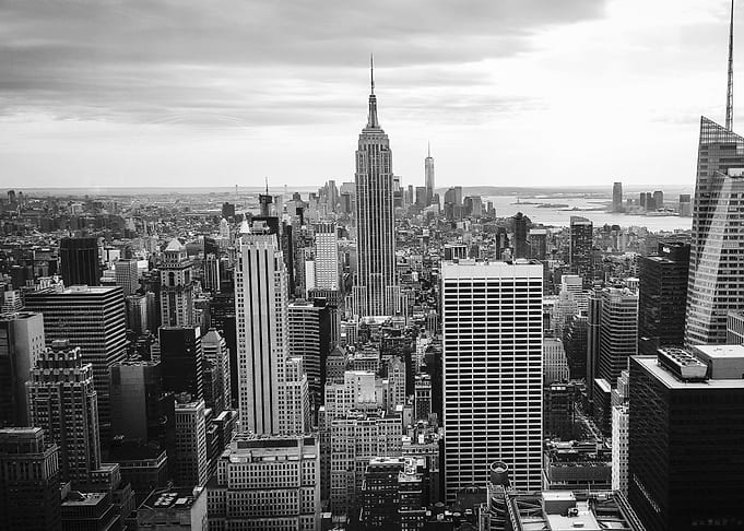 Photo taken from the Rockefeller Centre of the NY skyli ...