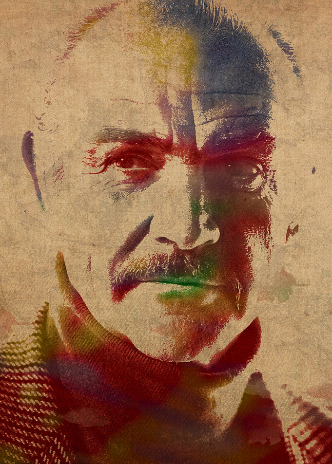 Sean Connery Watercolor Portrait
