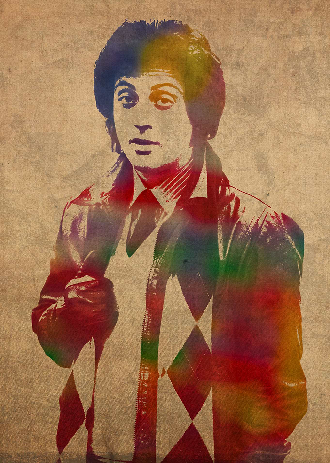 Billy Joel Watercolor Portrait