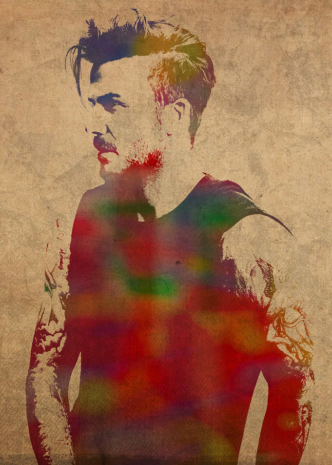 David Beckham Watercolor Portrait