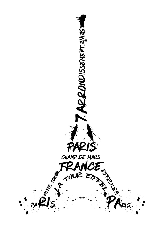 Digital-Art Eiffel Tower