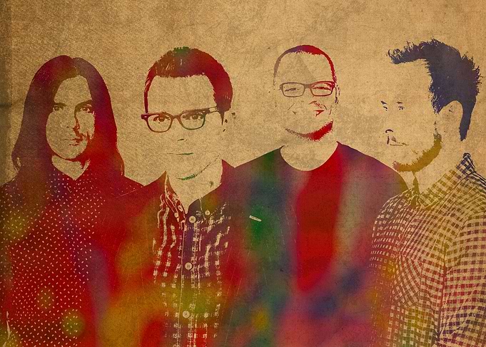 Weezer Band Watercolor Portrait
