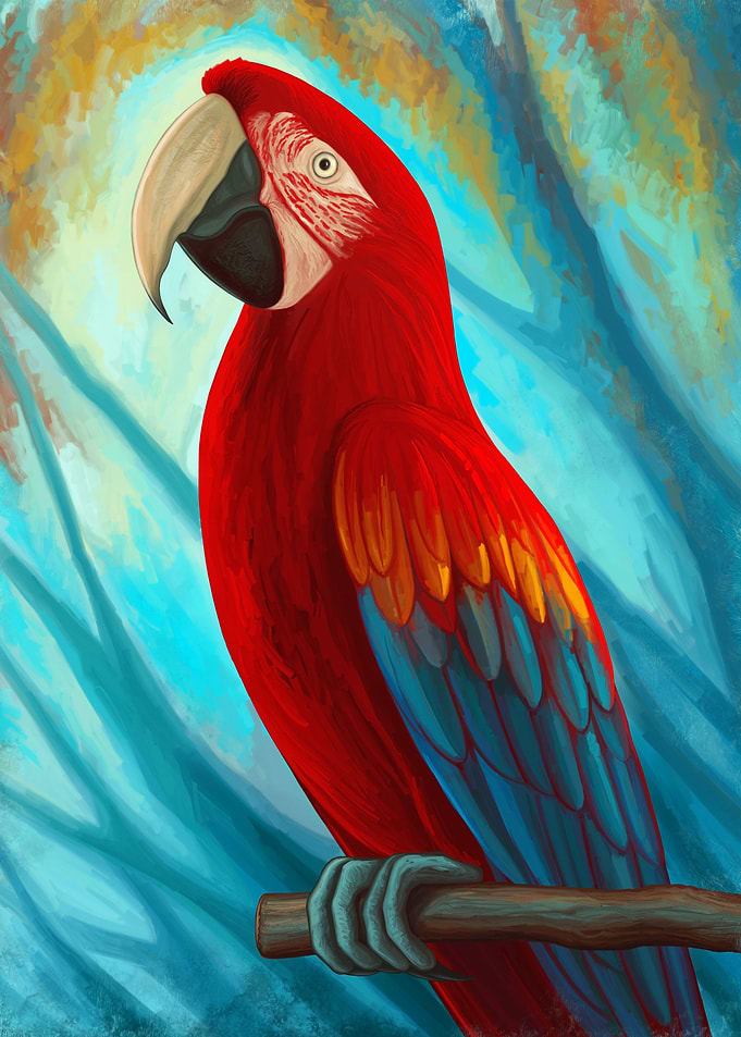 Technicolor Macaw