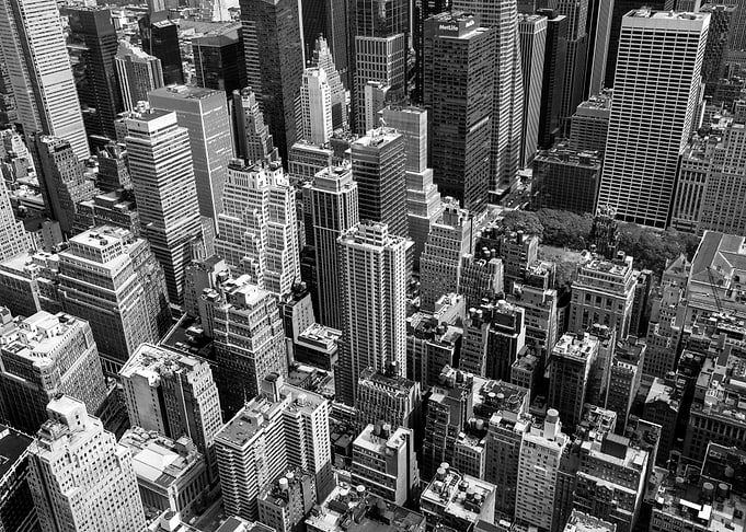 A black and white shot of