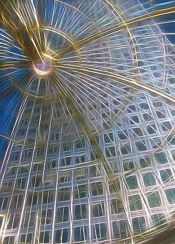 beautiful architectural building in London with glass r ...
