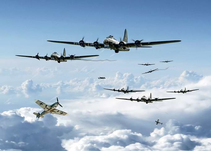 B17 Flying Fortresses battle across Europe amid gret od ...