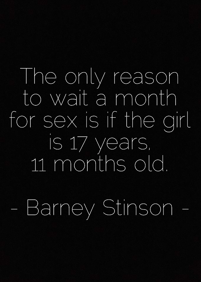The only reason to wait a month for sex is if the girl ...