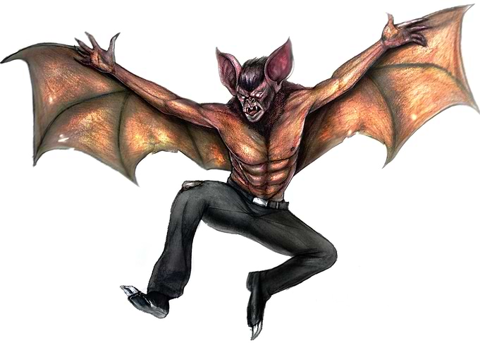 'On leather wings'