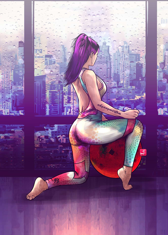 Pilates. A rainy day in the big city, your town ... and ...