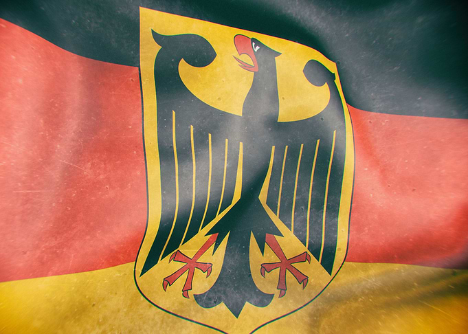 Germany flag waving in the wind