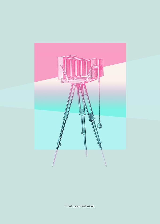 no.10B - Travel camera with tripod. Contemporary art fr ...