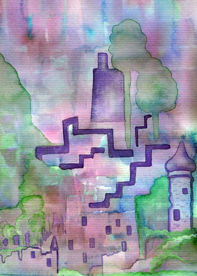 Castle Ruins - watercolor