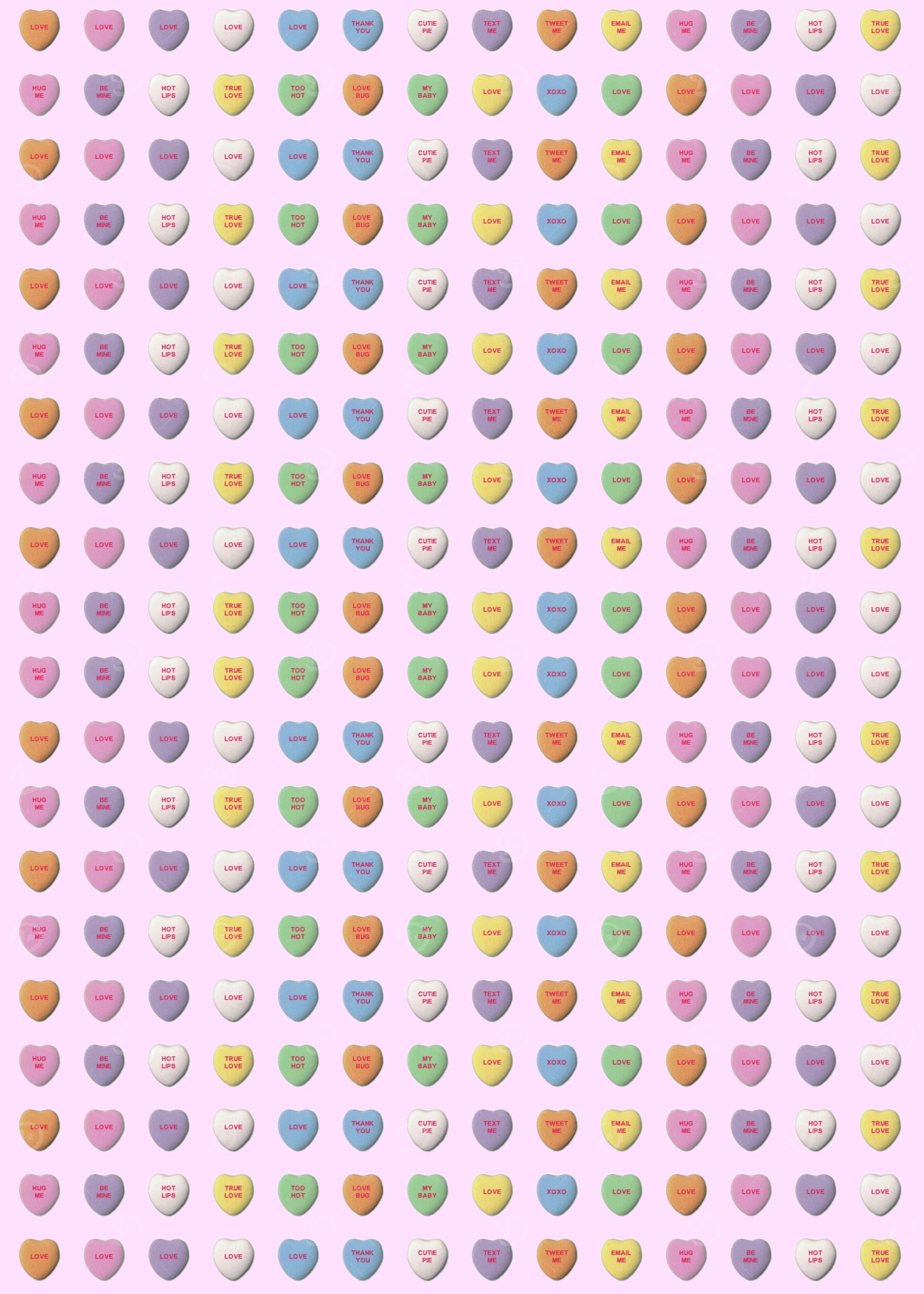 CANDY HEARTS! BY GASPONCEA pattern made of cute candy h ...