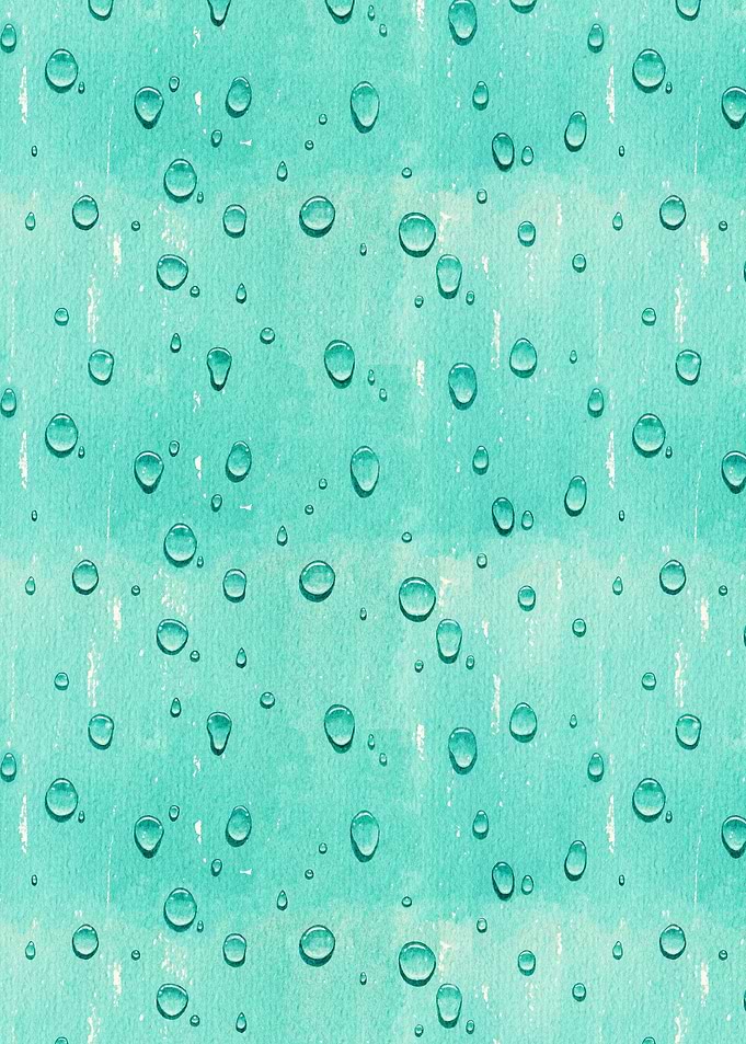 Water Drops Pattern (Painted by hand with watercolors)