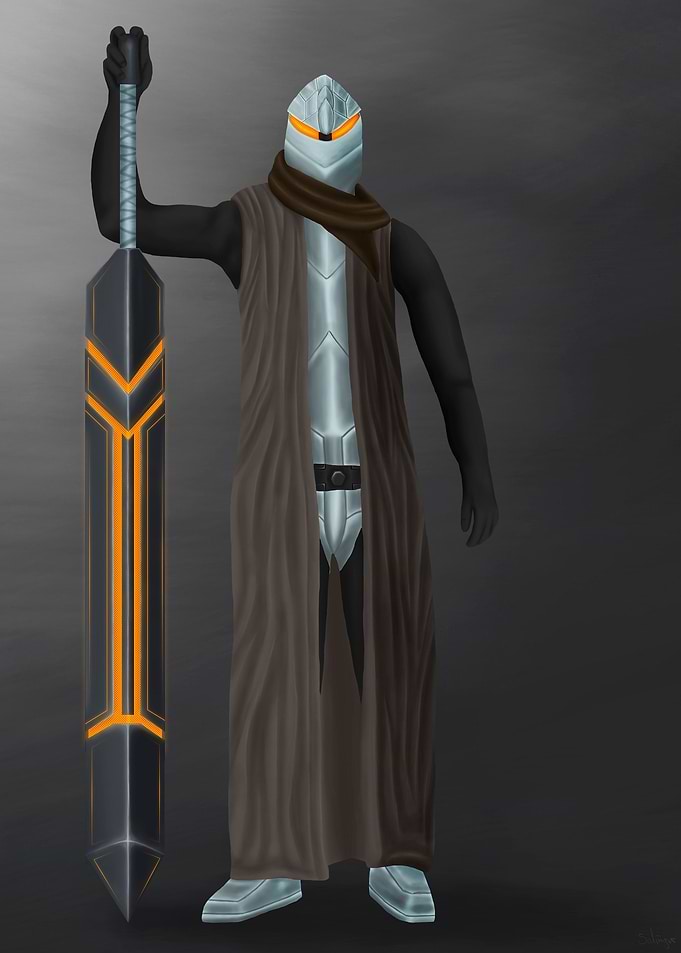 The heavy cyber knight.