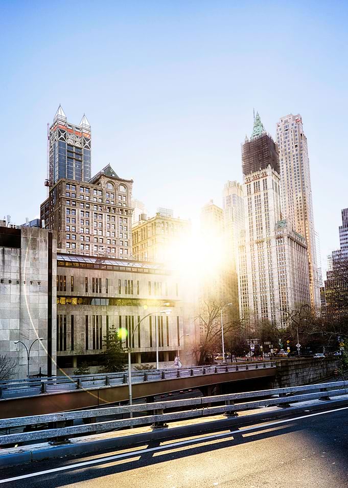 Sunset Between two Buildings