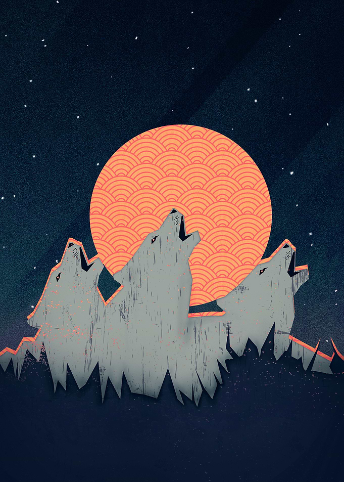 Howling Moon | Digital Art, 2016