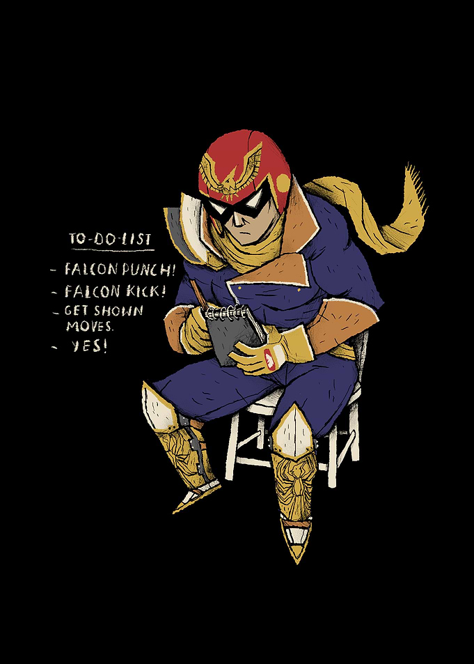 captain falcon to do list!