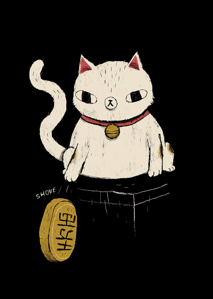 what an actual lucky cat would do!